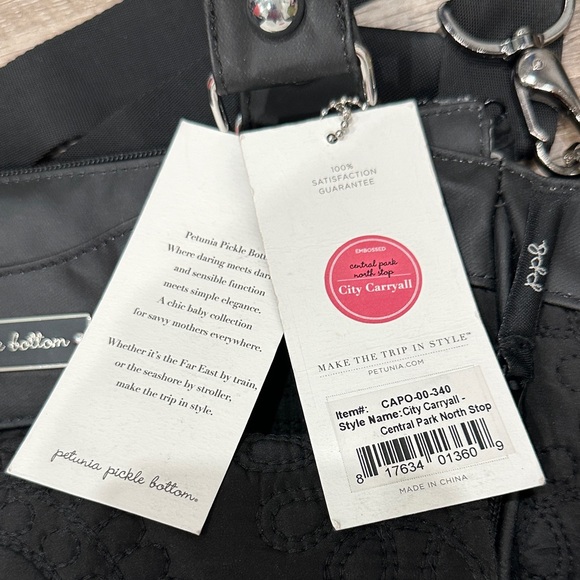 Amazon.com: Petunia Pickle Bottom City Carryall Bag, Secrets  NWT! Petunia Pickle Bottom Black City Carryall Shoulder/Diaper Bag